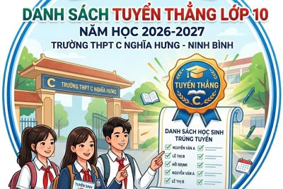 Danh sách học sinh được tuyển thẳng vào lớp 10 THPT năm học 2026-2027