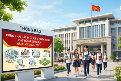Thông báo công khai các điều kiện triển khai hoạt động giáo dục năm học 2026-2027