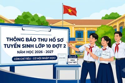 Thông báo về việc thu hồ sơ tuyển sinh lớp 10 đợt 2 năm học 2026 – 2027