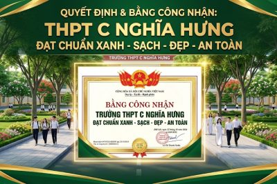 Quyết định công nhận và cấp Bằng công nhận trường Tiểu học, THCS, THPT đạt chuẩn Xanh – Sạch – Đẹp – An toàn