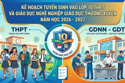 Kế hoạch tuyển sinh vào lớp 10 THPT và giáo dục nghề nghiệp giáo dục thường xuyên năm học 2026 – 2027