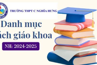 Danh mục sách giáo khoa trường THPT C Nghĩa Hưng năm học 2024 – 2025