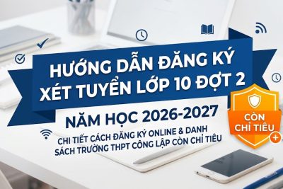 Hướng dẫn đăng ký xét tuyển đợt 2 vào lớp 10 THPT năm học 2026-2027 đối với các trường THPT công lập còn chỉ tiêu