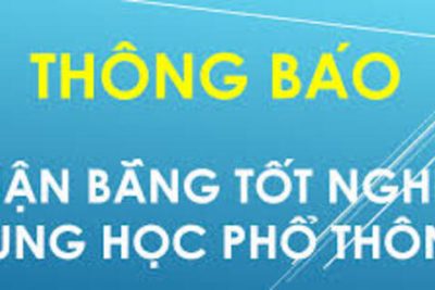 Thông báo về việc trả bằng TN THPT năm 2022